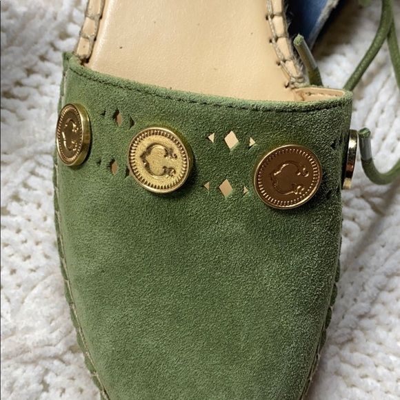 C. Wonder “Olive” Ankle Tie Suede Espadrille Flat - Picture 6 of 8